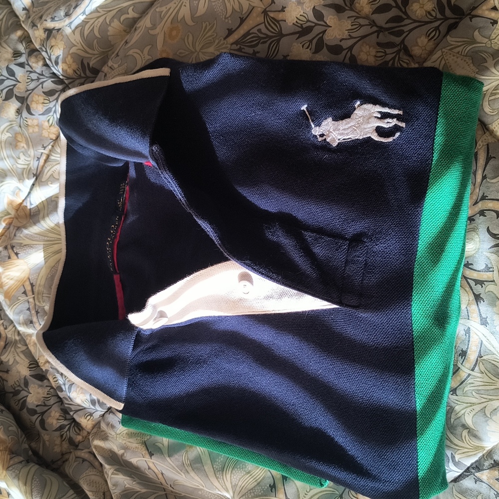 POLO Ralph Lauren Navy Open 65 Offshore Racing Polo Size LT EUC